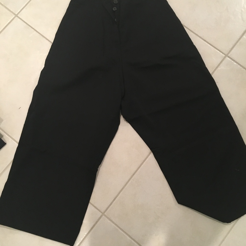black high waisted wool pant